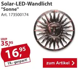 Sonderpreis Baumarkt Solar-LED-Wandlicht "Sonne" Angebot