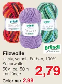 Jawoll gründl Filzwolle Angebot
