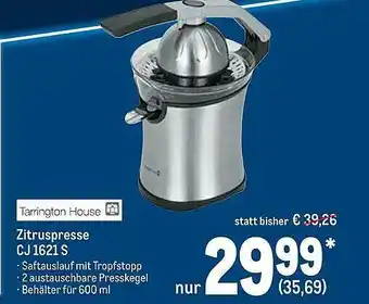 METRO Tarrington House Zitruspresse Cj 1621 S Angebot