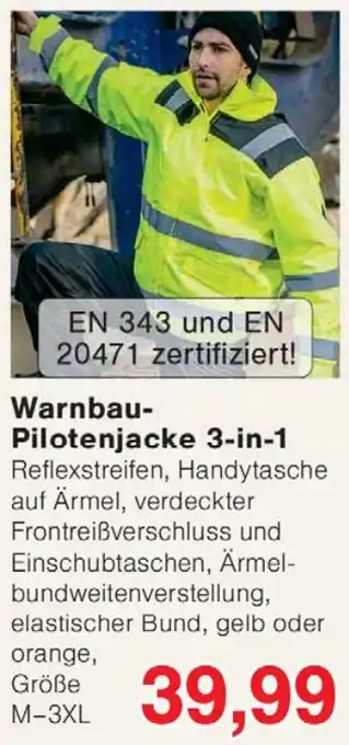 Jawoll Warnbau Pilotenjacke 3-in-1 Angebot