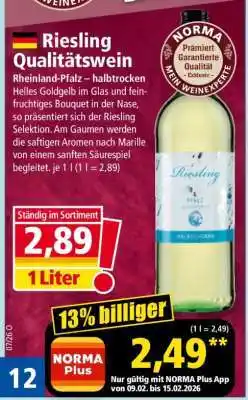 Norma Riesling Qualitätswein Angebot