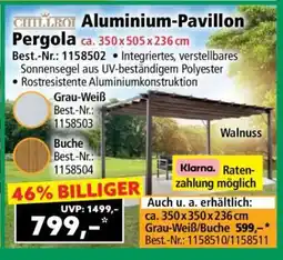 Norma Aluminium-Pavillon Pergola ca. 350 x 505 x 236 cm Angebot