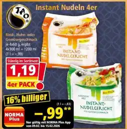 Norma Instant Nudeln 4er Angebot