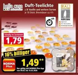 Norma Duft-Teelichte Angebot