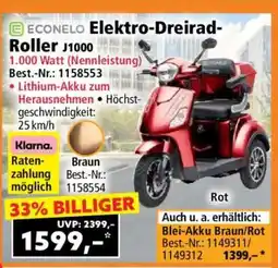 Norma ECONELO Elektro-Dreirad-Roller J1000 Angebot