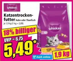 Norma Katzentrockenfutter Huhn oder Thunfisch Angebot