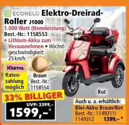 Norma ECONELO Elektro-Dreirad-Roller J1000 Angebot