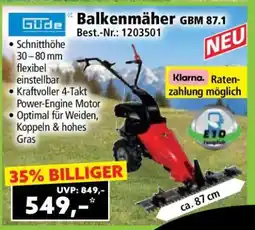 Norma Balkenmäher GBM 87.1 Angebot