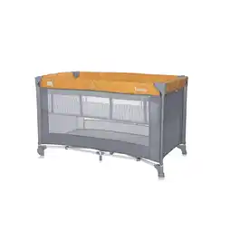 Netto Marken-Discount Lorelli Reisebett Torino 2 Ebenen faltbar seitliche Öffnung Tragetasche Matratze gelb Angebot