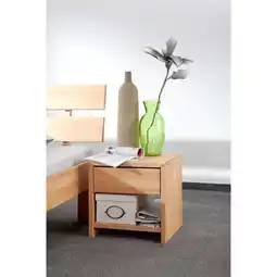 Netto Marken-Discount Relita - Nachtkonsole Julia mit 1 Schublade, Buche massiv natur geölt Angebot