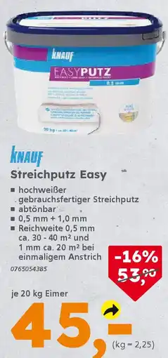 Globus Baumarkt KNAUF Streichputz Easy Angebot