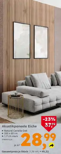 Globus Baumarkt Akustikpaneele Eiche Angebot