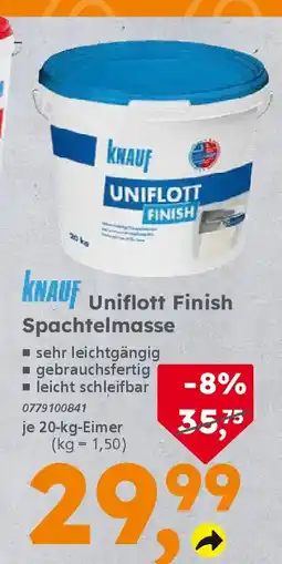 Globus Baumarkt KNAUF Uniflott Finish Spachtelmasse Angebot