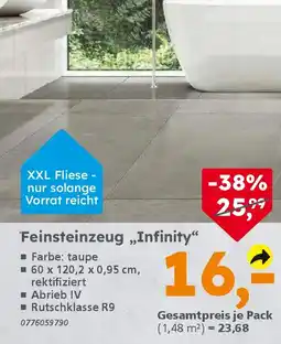 Globus Baumarkt Feinsteinzeug ,,Infinity" Angebot