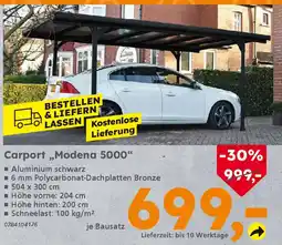 Globus Baumarkt Carport ,,Modena 5000" Angebot