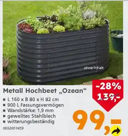 Globus Baumarkt Metall Hochbeet „Ozean" Angebot