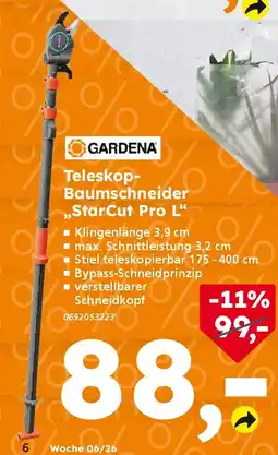 Globus Baumarkt GARDENA Teleskop- Baumschneider ,StarCut Pro L❝ Angebot