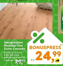 Globus Baumarkt Designboden Modular One Eiche Cascada Angebot