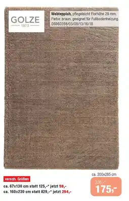 Opti Wohnwelt GOLZE Webteppich ca. 200x285 cm Angebot