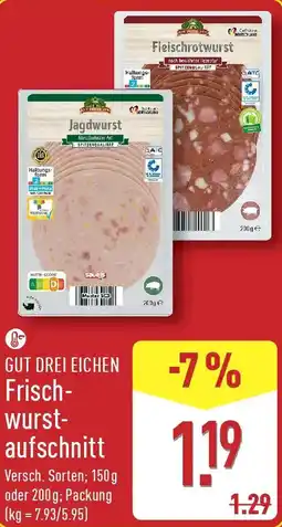 Aldi Nord GUT DREI EICHEN Frischwurstaufschnitt Angebot