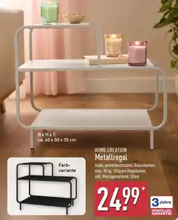 Aldi Nord HOME CREATION Metallregal Angebot