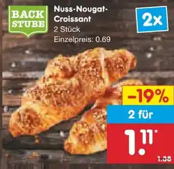 Netto Marken-Discount Netto Backstube Nuss-Nougat-Croissant Angebot