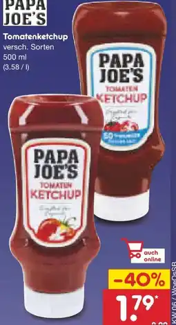 Netto Marken-Discount Papa Joe's Italian Eatery Tomaten Ketchup Angebot