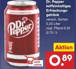 Netto Marken-Discount Dr. Pepper Erfrischungsgetränk Angebot