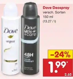 Netto Marken-Discount Dove Original Deo-Spray Angebot