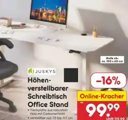 Netto Marken-Discount Juskys Höhenverstellbarer Schreibtisch Office Angebot