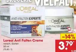 Netto Marken-Discount L'Oréal Paris Anti‑Falten Experte Nachtpflege Angebot
