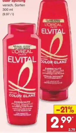 Netto Marken-Discount L'Oréal Paris Elvital Spülung Angebot