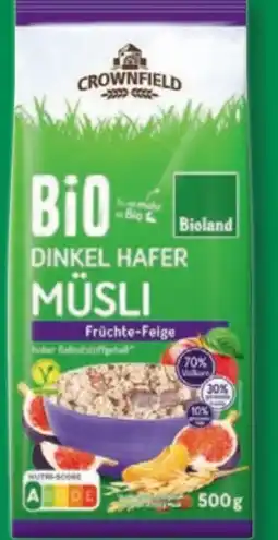 Lidl Crownfield Bio Dinkel Hafer Müsli Angebot
