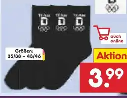 Netto Marken-Discount Team D Damen Sportsocken 3er Pack Angebot