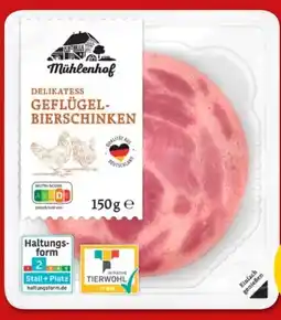 PENNY Mühlenhof Delikatess Geflügel-Bierschinken Angebot