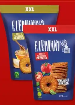PENNY Elephant Snacks Baked Squeezed Pretzels XXL Angebot