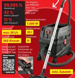 Lidl Parkside Performance Werkstatt-Sauger PPWD 30 B2 Angebot