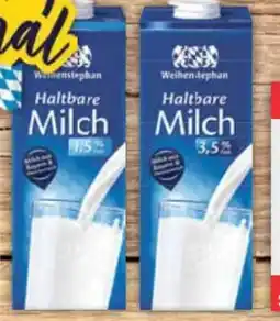E-Center Weihenstephan Haltbare Milch Angebot