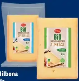 Lidl Milbona Bio-Bergbauernkäse Angebot