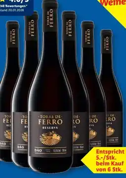 Lidl Torre de Ferro Dão Reserva Angebot