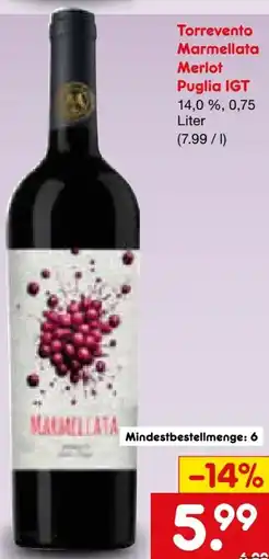 Netto Marken-Discount Torrevento Marmellata Merlot Puglia Angebot