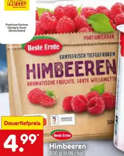 Netto Marken-Discount Beste Ernte Himbeeren tiefgekühlt Angebot