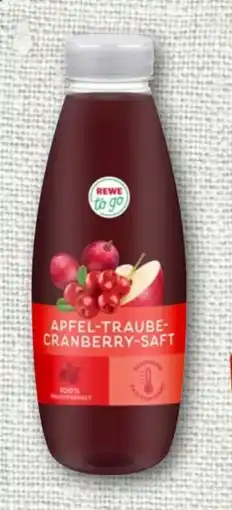 nahkauf Rewe to go Apfel-Traube Cranberry-Saft Angebot