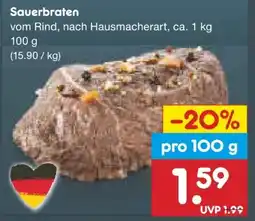 Netto Marken-Discount Sauerbraten vom Rind Angebot