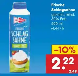Netto Marken-Discount Hansano Frische Schlagsahne Angebot