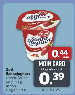 Combi Zott sahnejoghurt Angebot