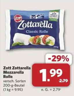 Combi Zott zottarella mozzarella rolle Angebot