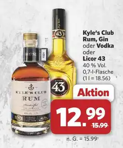Combi Kyle's club rum, gin oder vodka oder licor 43 Angebot