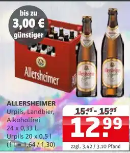 Getränke Quelle Allersheimer urpils, landbier, alkoholfrei Angebot