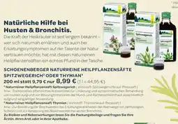 Vitalia Schoenenberger naturreiner heilpflanzensaft spitzwegerich3 oder thymian4 Angebot